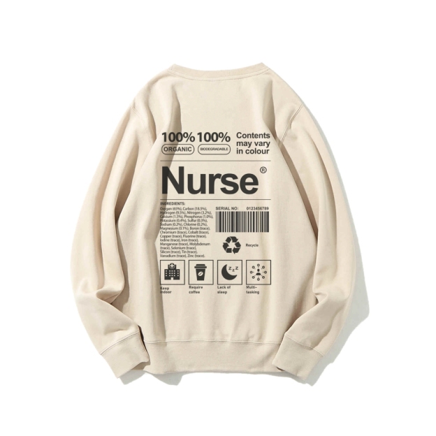 Nurse Casual Crewneck Sweatshirt Customscool