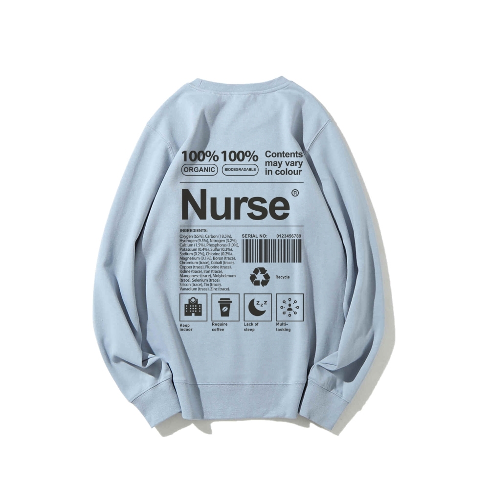 Nurse Casual Crewneck Sweatshirt Customscool