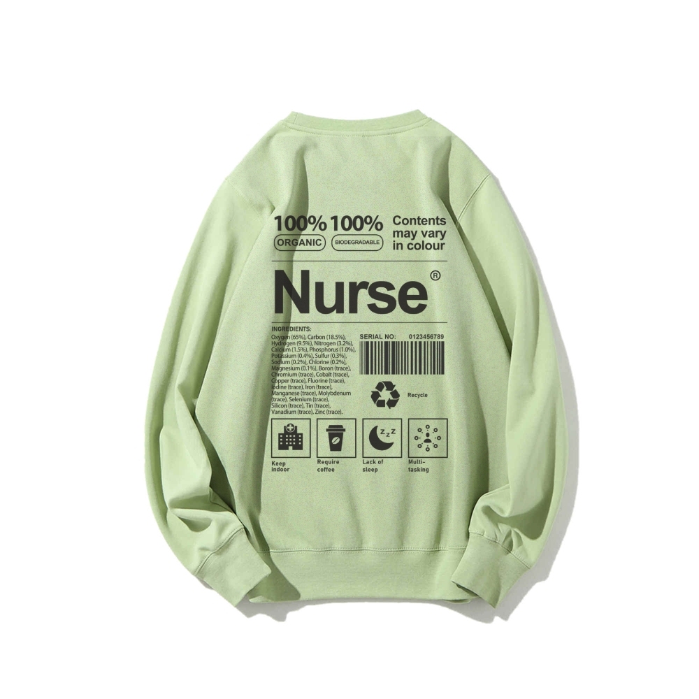 Nurse Casual Crewneck Sweatshirt Customscool