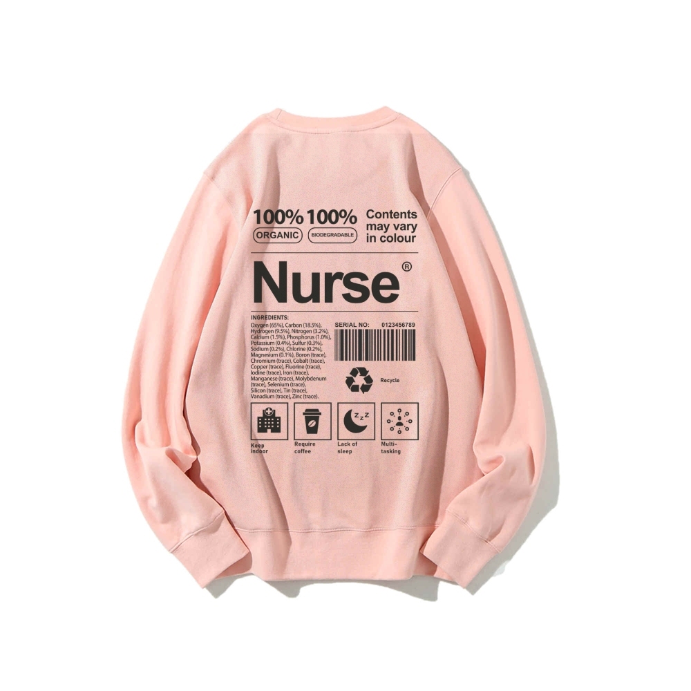 Nurse Casual Crewneck Sweatshirt Customscool