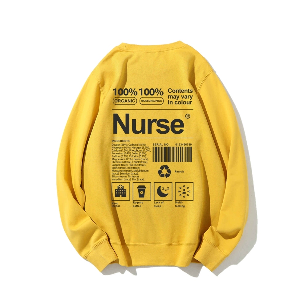 Nurse Casual Crewneck Sweatshirt Customscool