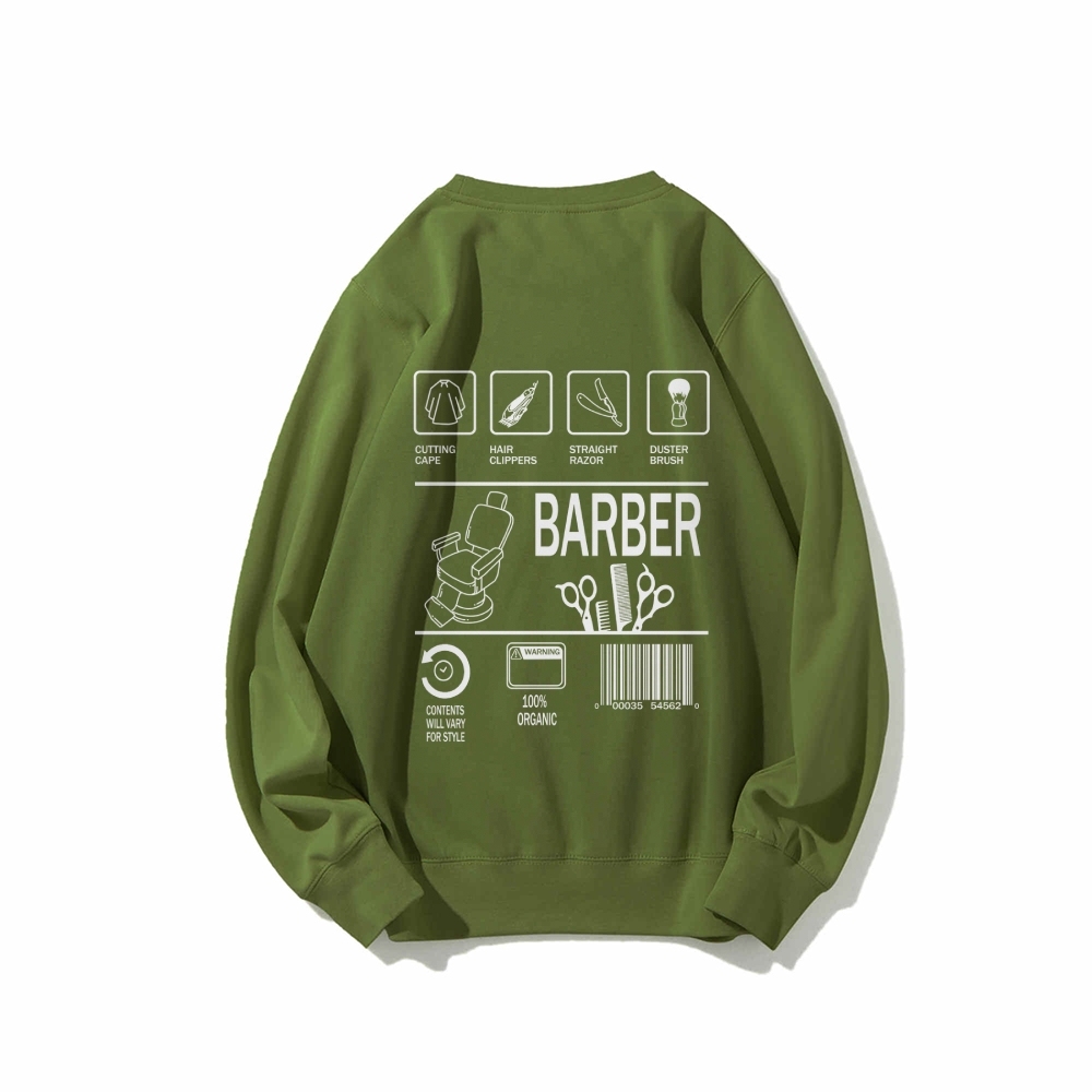 Barber Casual Crewneck Sweatshirt Customscool