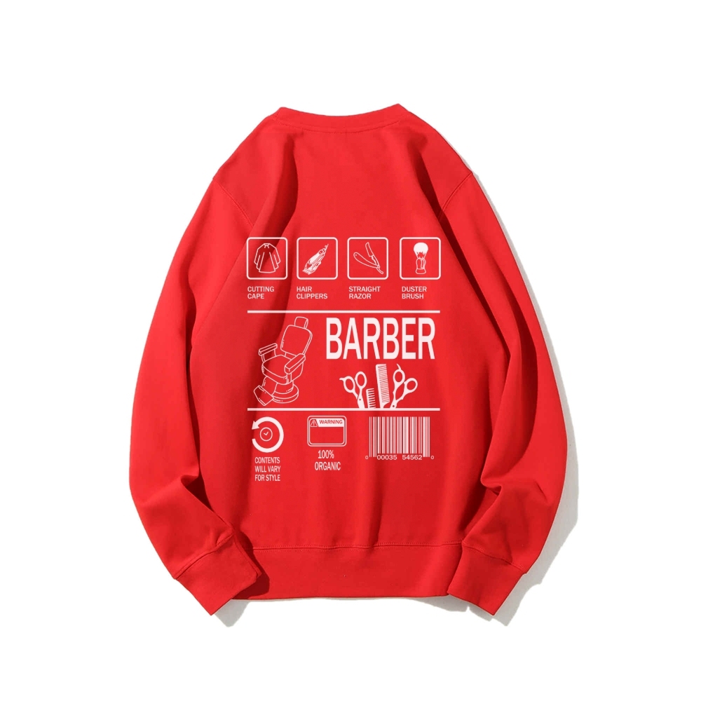 Barber Casual Crewneck Sweatshirt Customscool