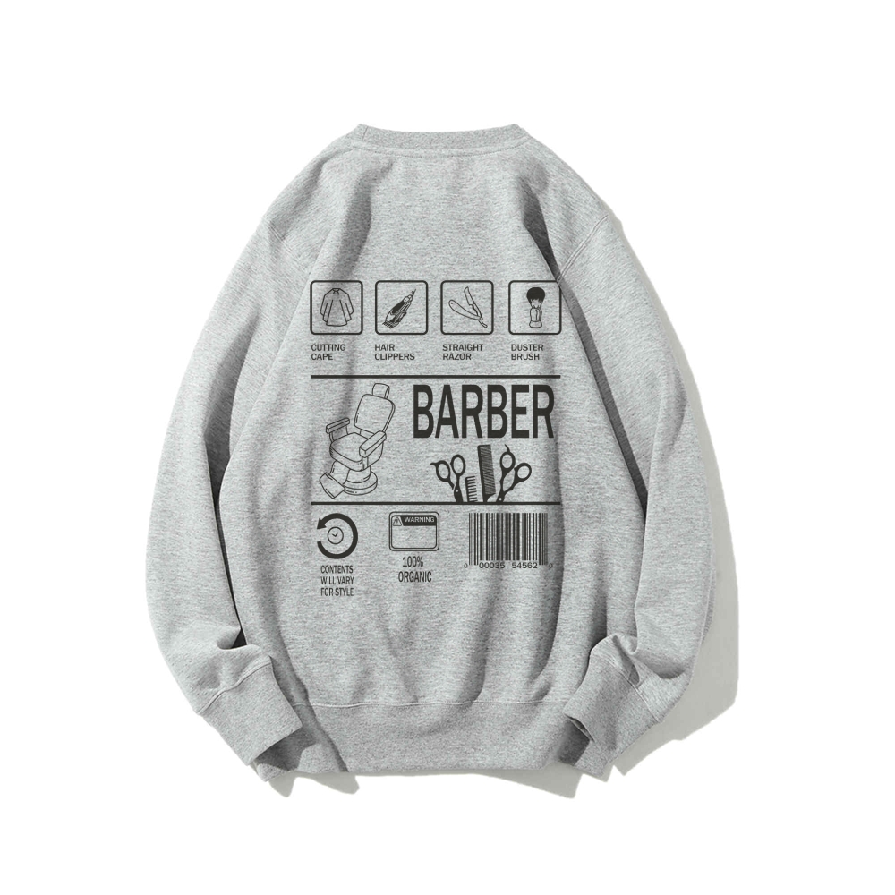 Barber Casual Crewneck Sweatshirt Customscool