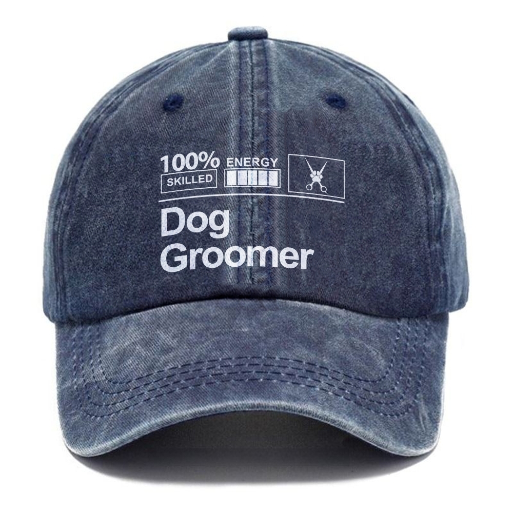 Dog Groomer Unisex Vintage Casual Washed Cap Customscool