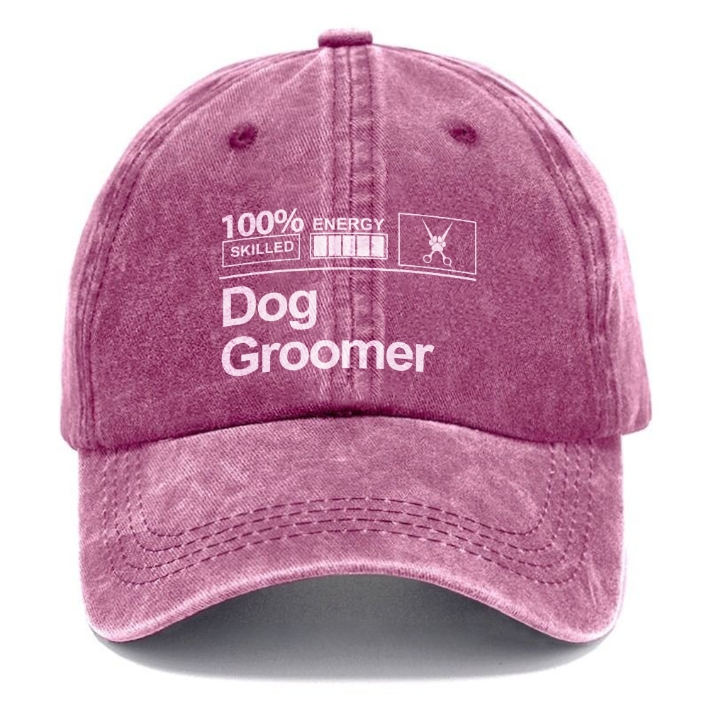 Dog Groomer Unisex Vintage Casual Washed Cap Customscool