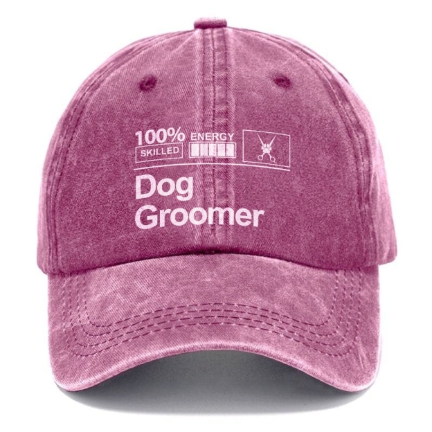 Dog Groomer Unisex Vintage Casual Washed Cap Customscool