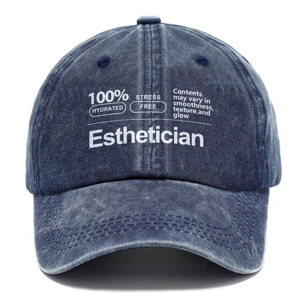 Esthetician Unisex Vintage Casual Washed Cap Customscool