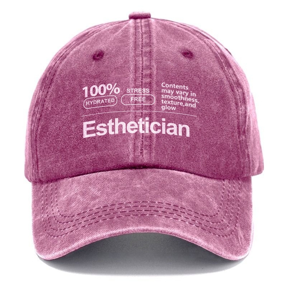 Esthetician Unisex Vintage Casual Washed Cap Customscool
