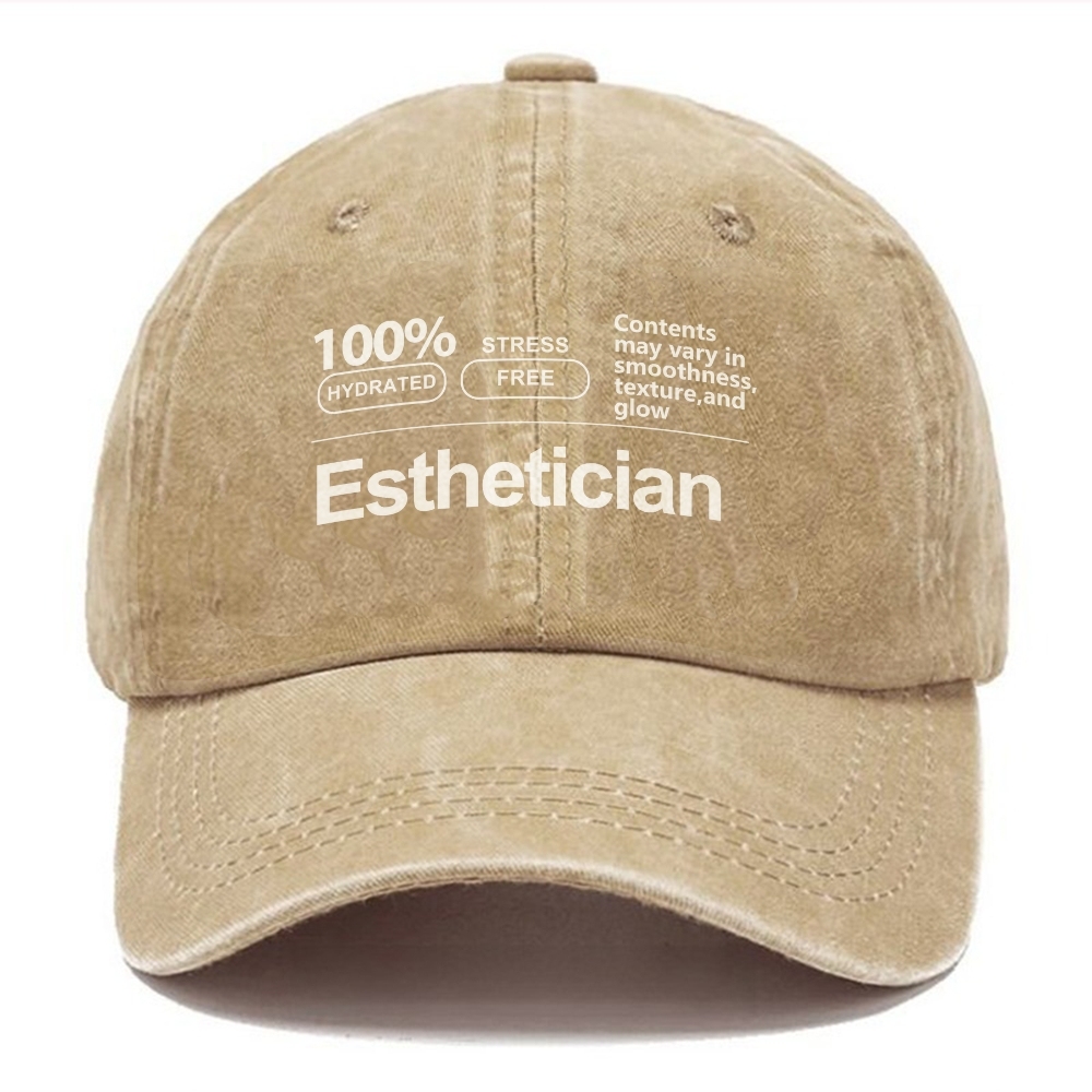 Esthetician Unisex Vintage Casual Washed Cap Customscool