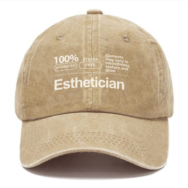 Esthetician Unisex Vintage Casual Washed Cap Customscool