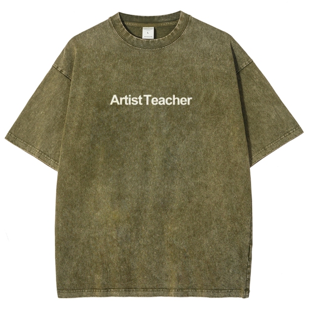 Artist Teacher Unisex Fit Washed T-Shirt Customscool