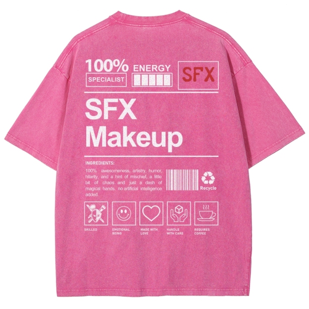 SFX Makeup Unisex Fit Washed T-Shirt Customscool