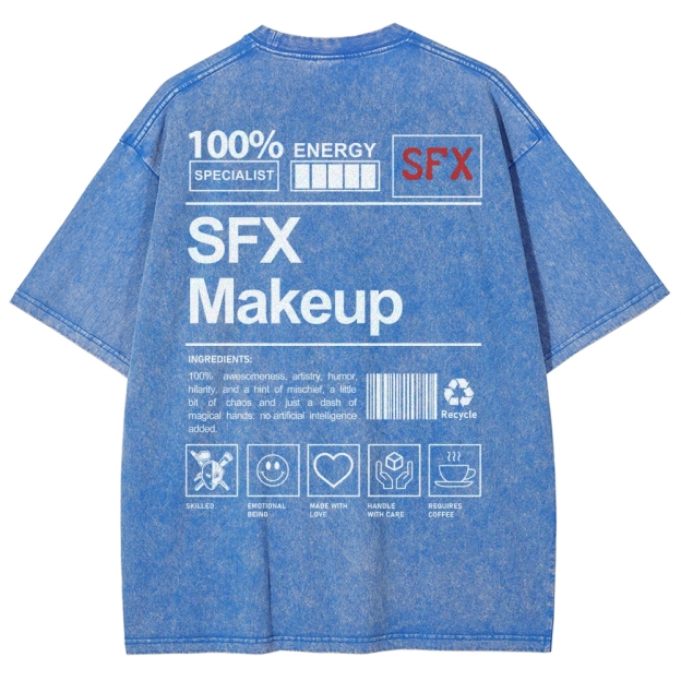 SFX Makeup Unisex Fit Washed T-Shirt Customscool