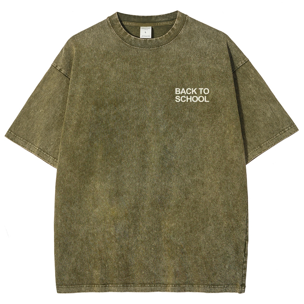 Back To School Unisex Fit Washed T-Shirt Customscool