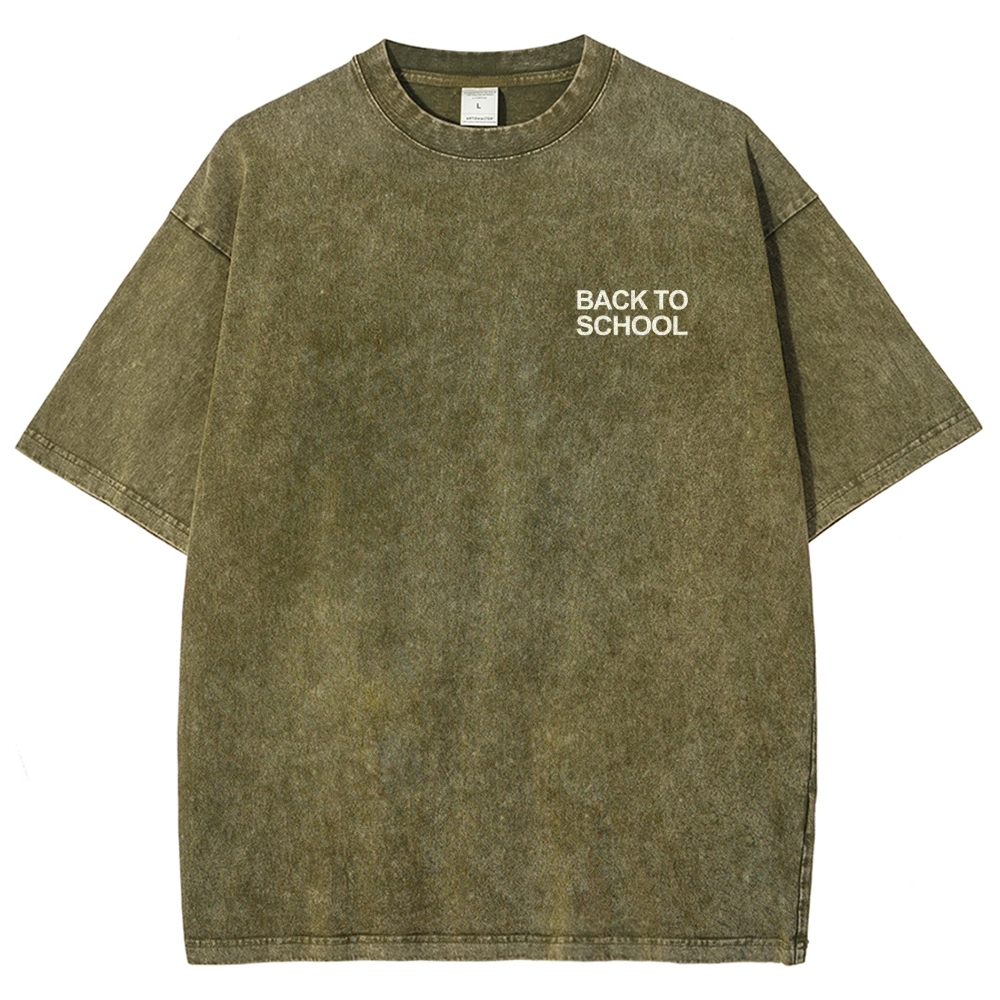 Back To School Unisex Fit Washed T-Shirt Customscool
