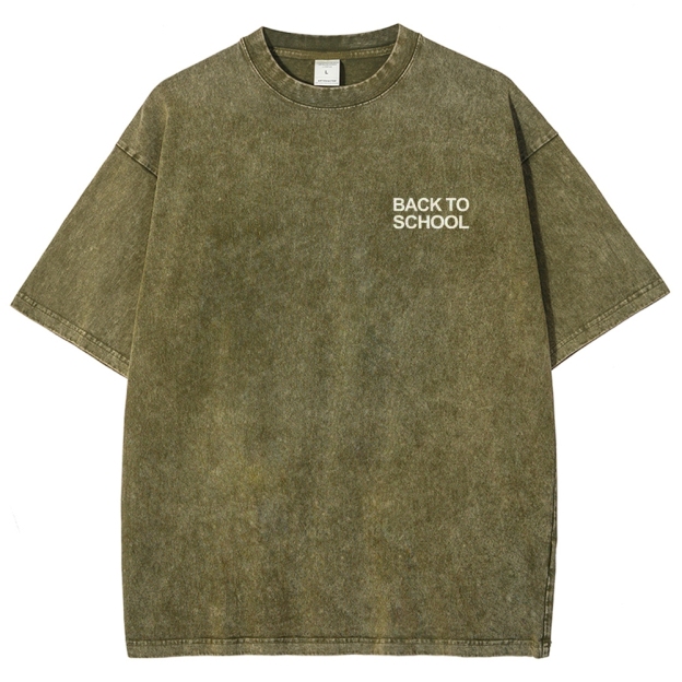 Back To School Unisex Fit Washed T-Shirt Customscool