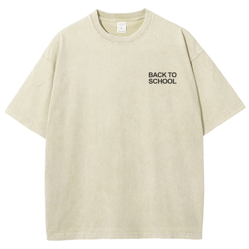 Back To School Unisex Fit Washed T-Shirt Customscool