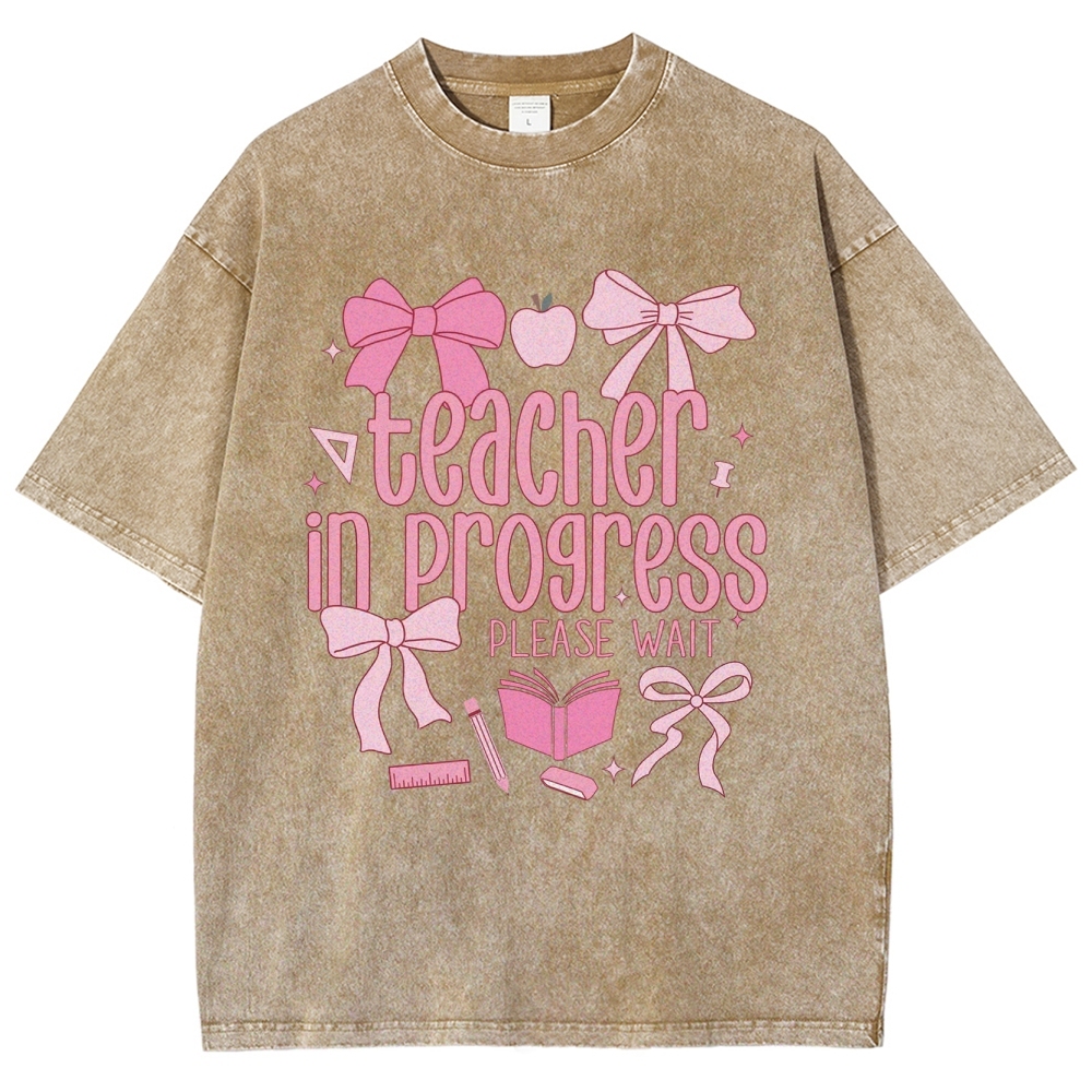 Teacher Unisex Fit Washed T-Shirt Customscool