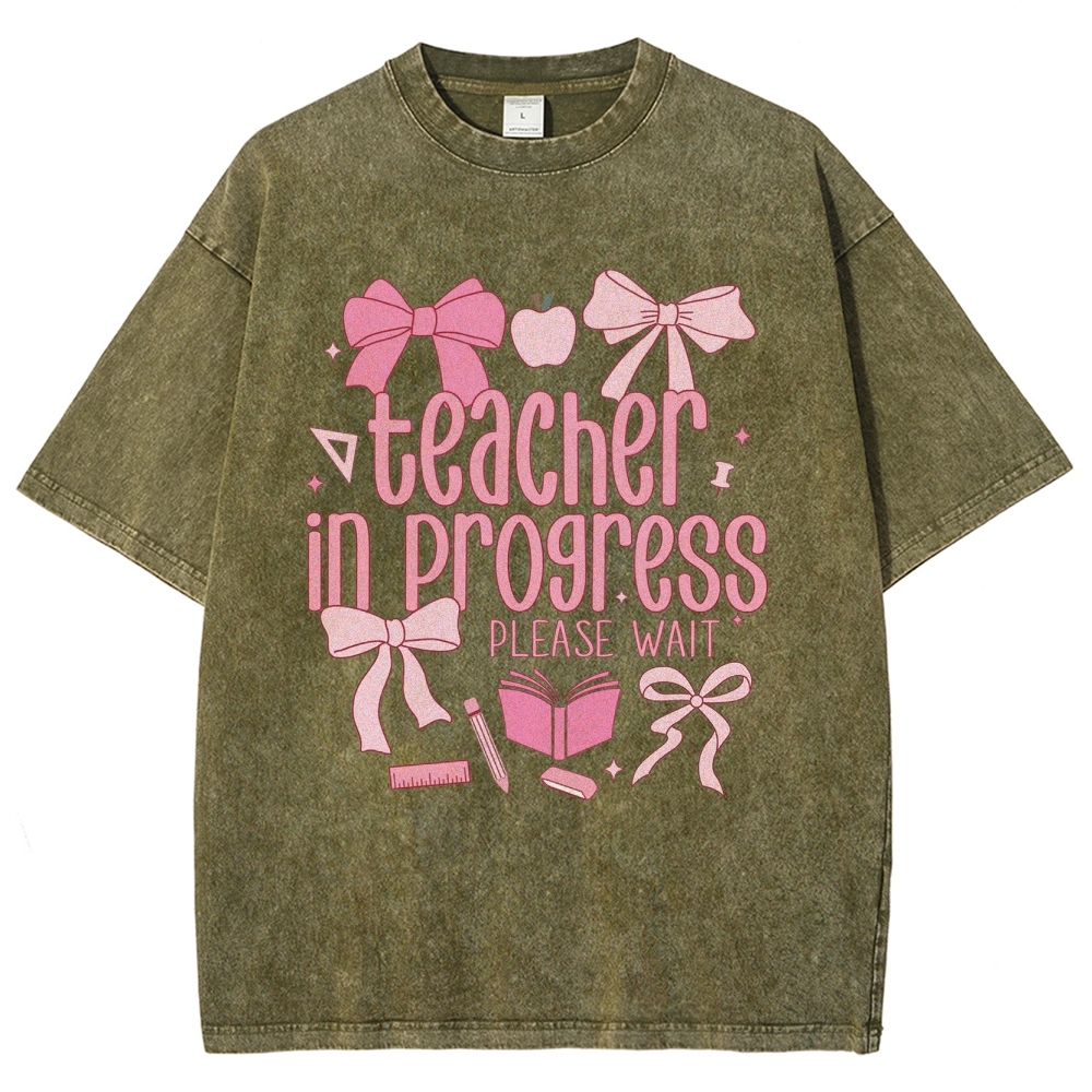 Teacher Unisex Fit Washed T-Shirt Customscool