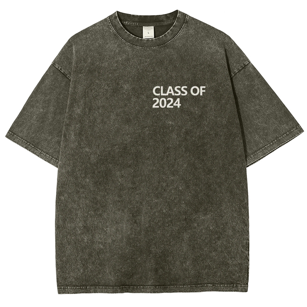 CLASS OF 2024  UNISEX FIT WASHED T-SHIRT