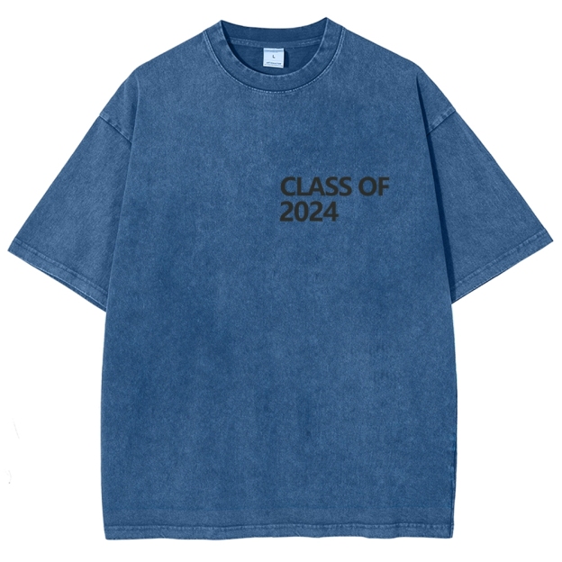 CLASS OF 2024   UNISEX FIT WASHED T-SHIRT