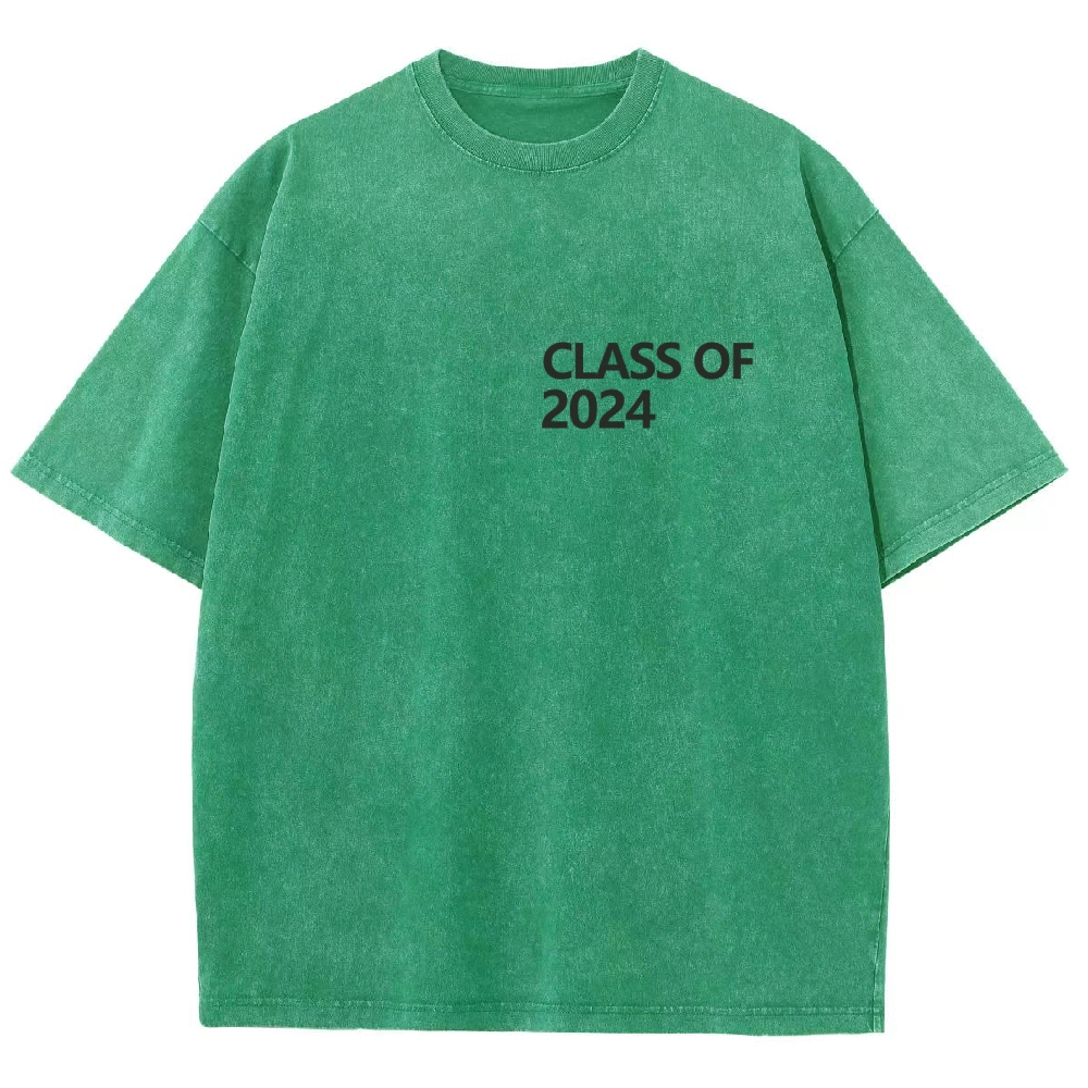 CLASS OF 2024   UNISEX FIT WASHED T-SHIRT