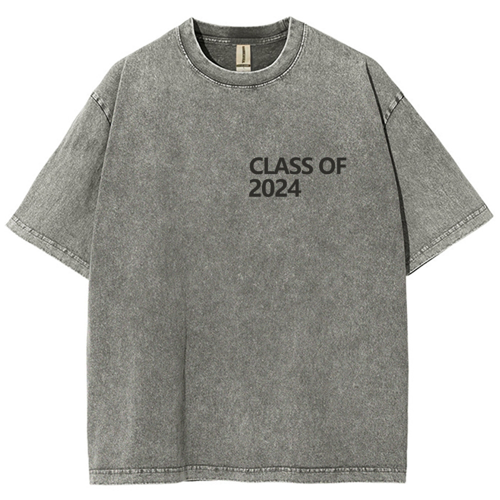 CLASS OF 2024   UNISEX FIT WASHED T-SHIRT