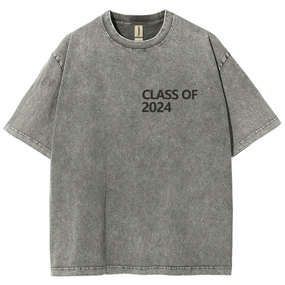 CLASS OF 2024   UNISEX FIT WASHED T-SHIRT