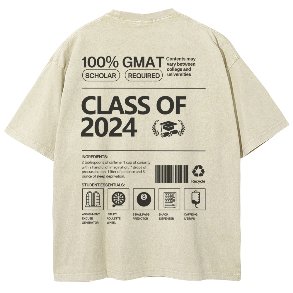 CLASS OF 2024 UNISEX FIT WASHED T-SHIRT