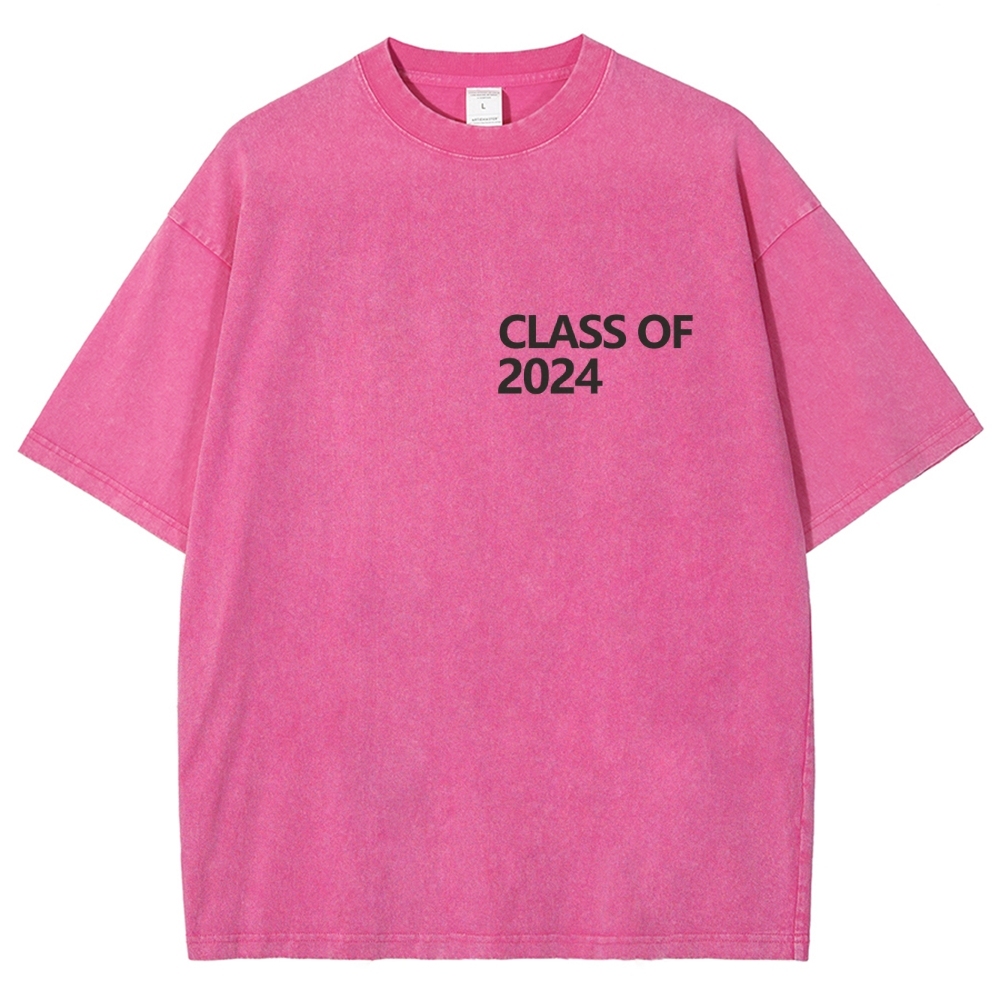 CLASS OF 2024   UNISEX FIT WASHED T-SHIRT