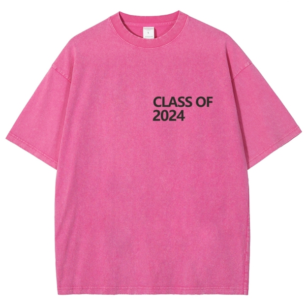 CLASS OF 2024   UNISEX FIT WASHED T-SHIRT