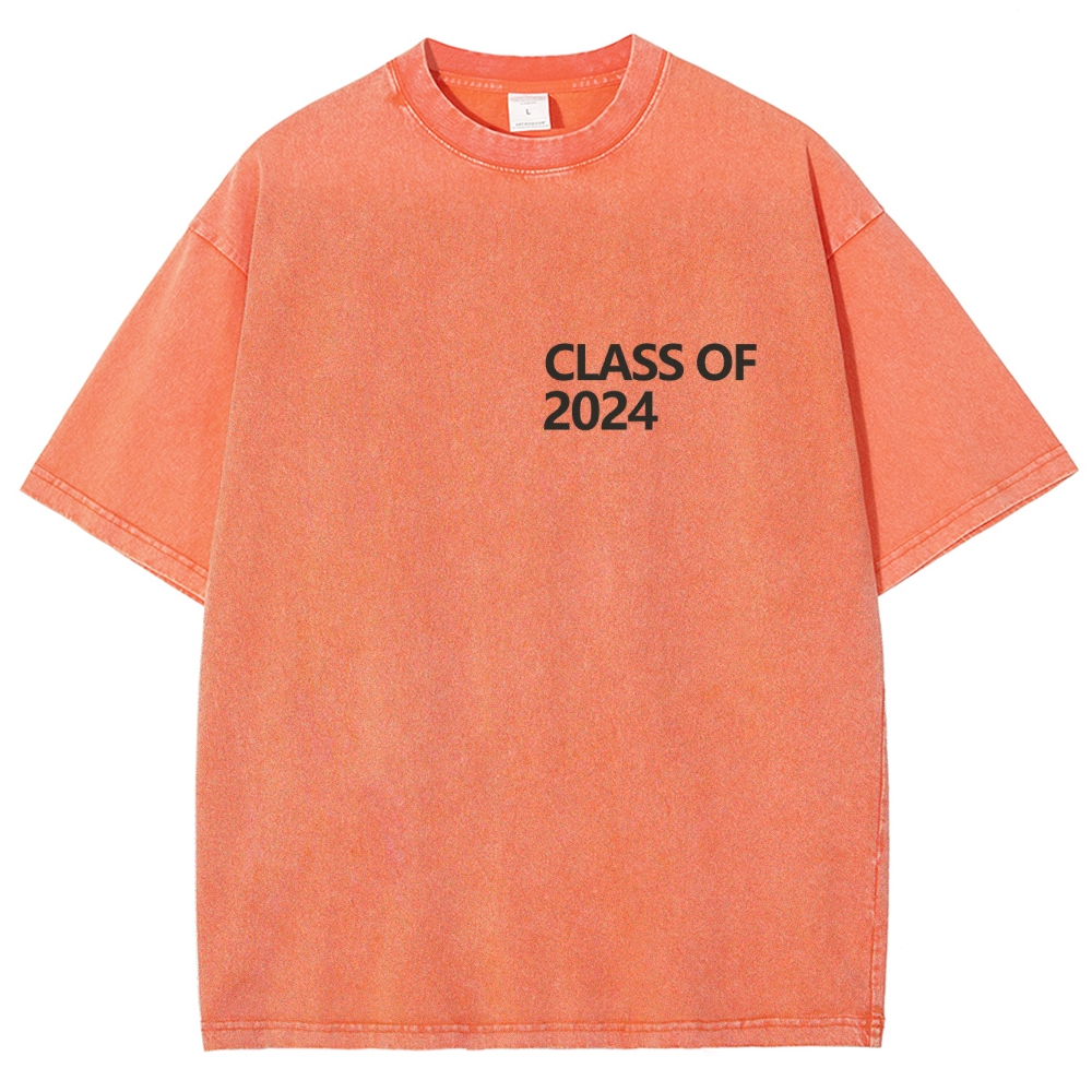 CLASS OF 2024   UNISEX FIT WASHED T-SHIRT