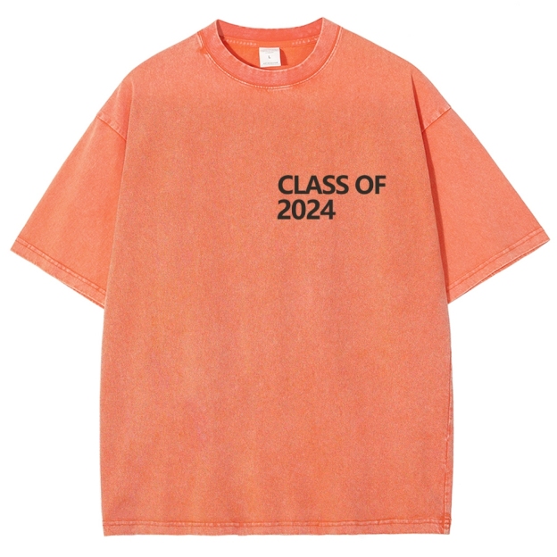 CLASS OF 2024   UNISEX FIT WASHED T-SHIRT
