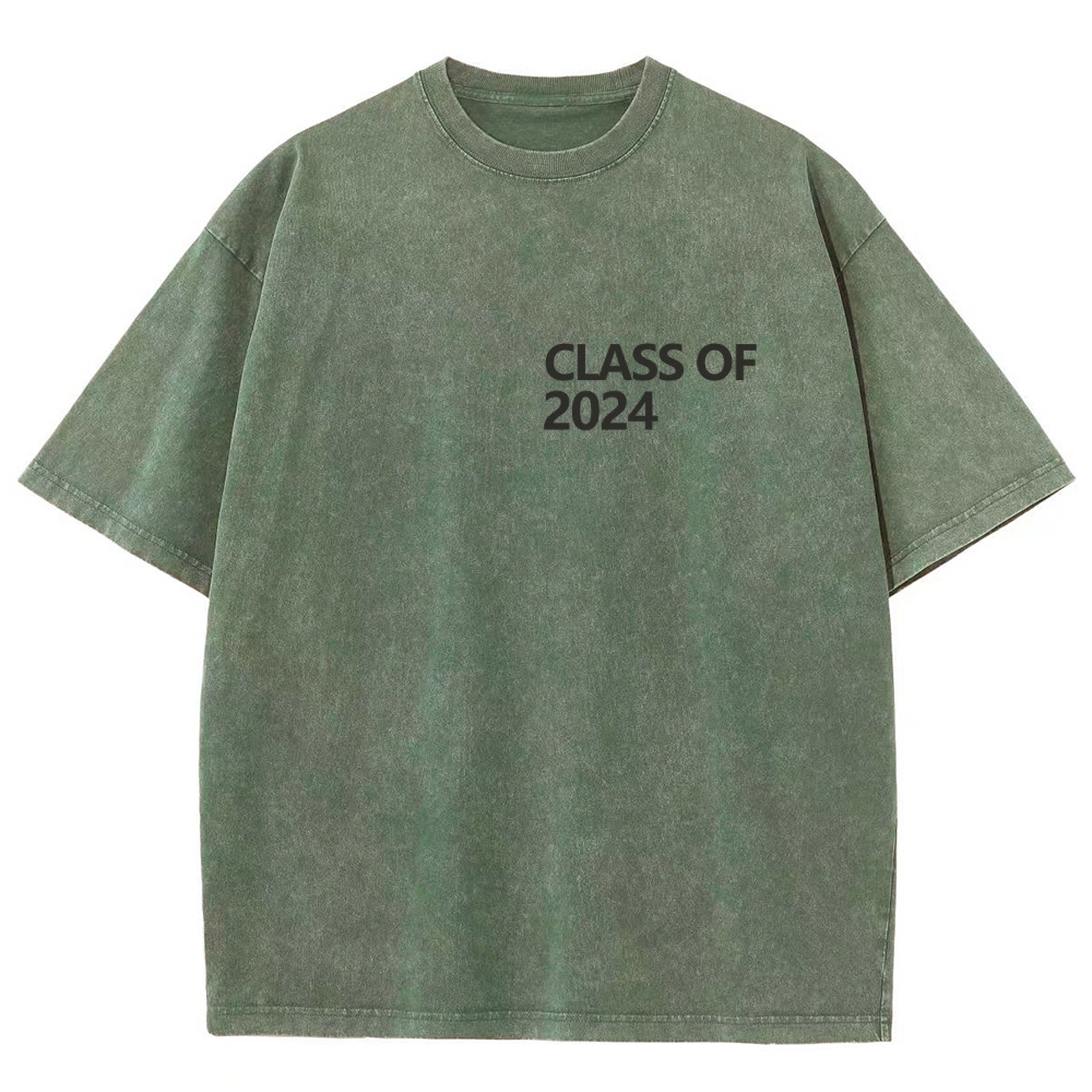 CLASS OF 2024   UNISEX FIT WASHED T-SHIRT