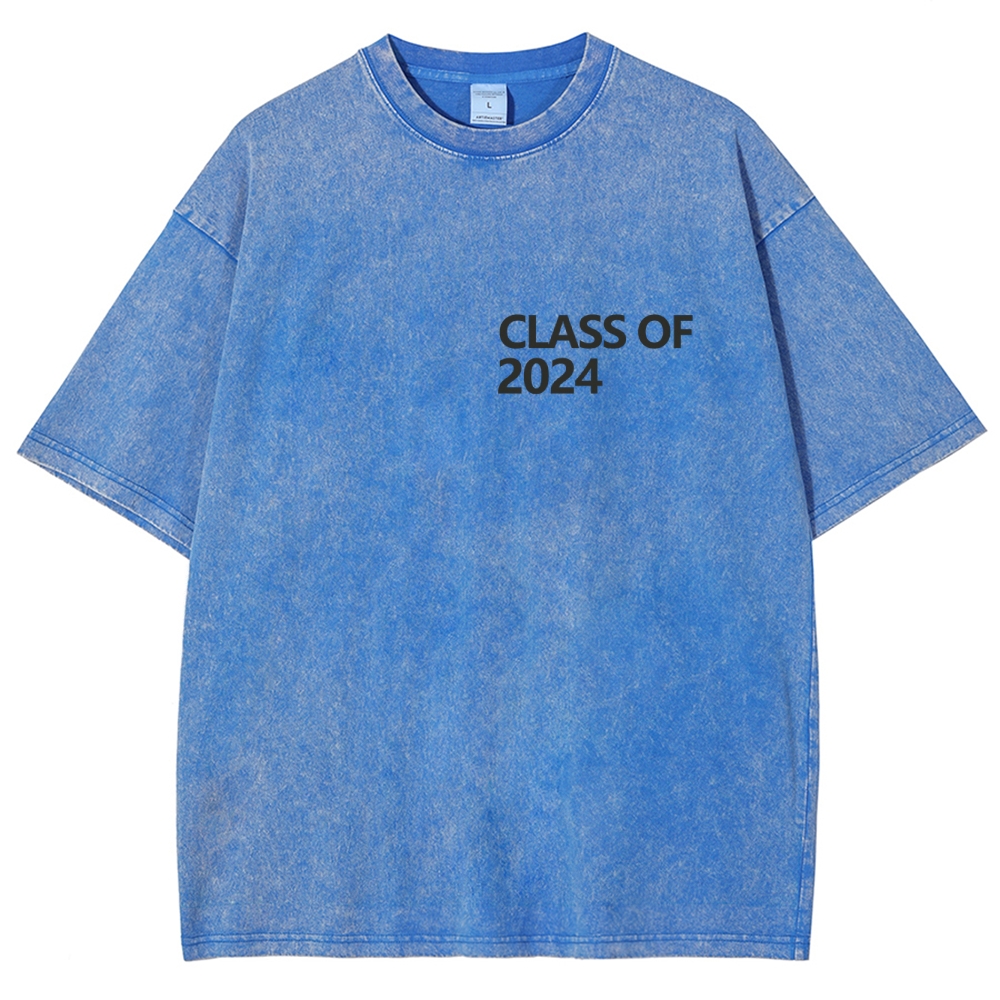 CLASS OF 2024   UNISEX FIT WASHED T-SHIRT