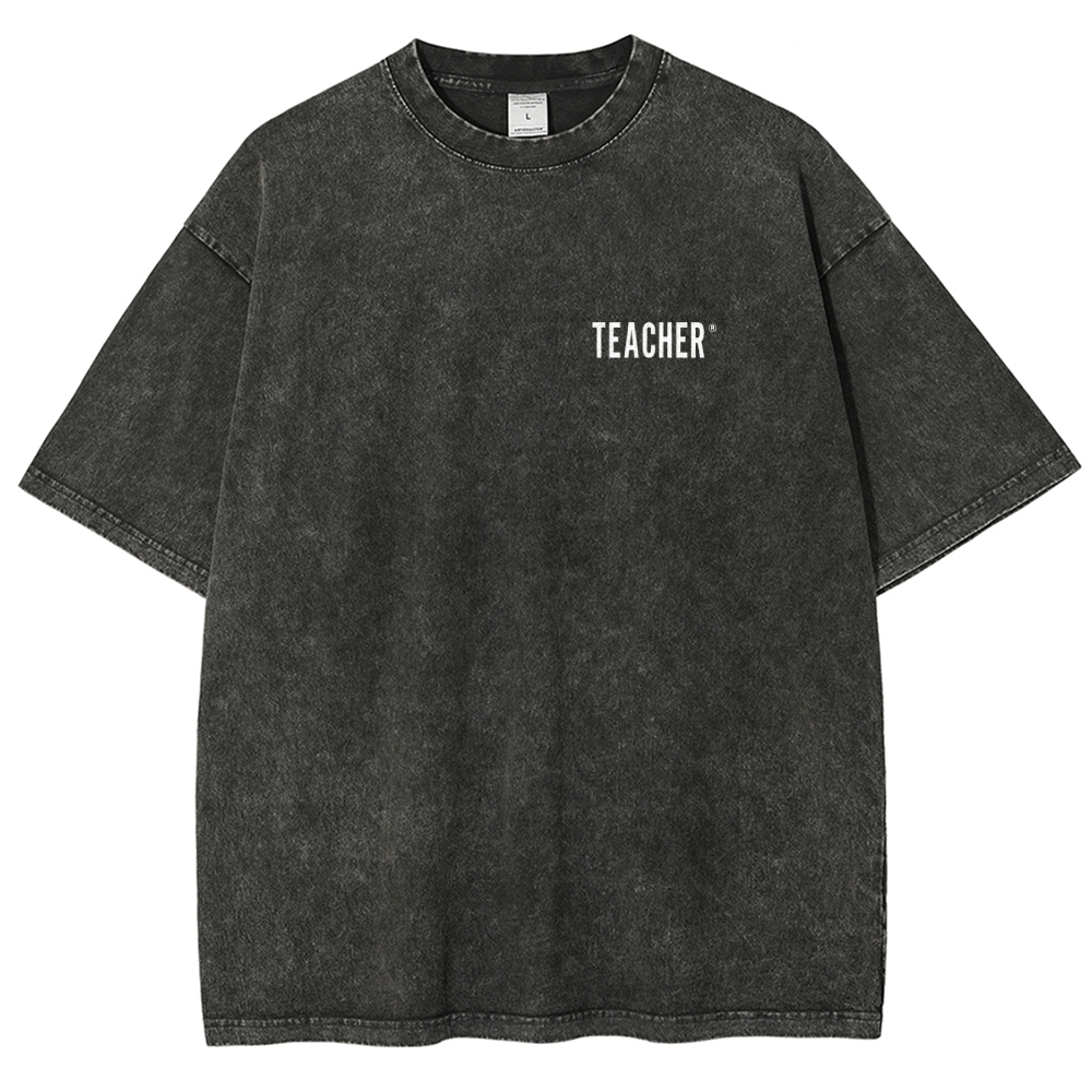 Teacher Unisex Fit Washed T-Shirt Customscool