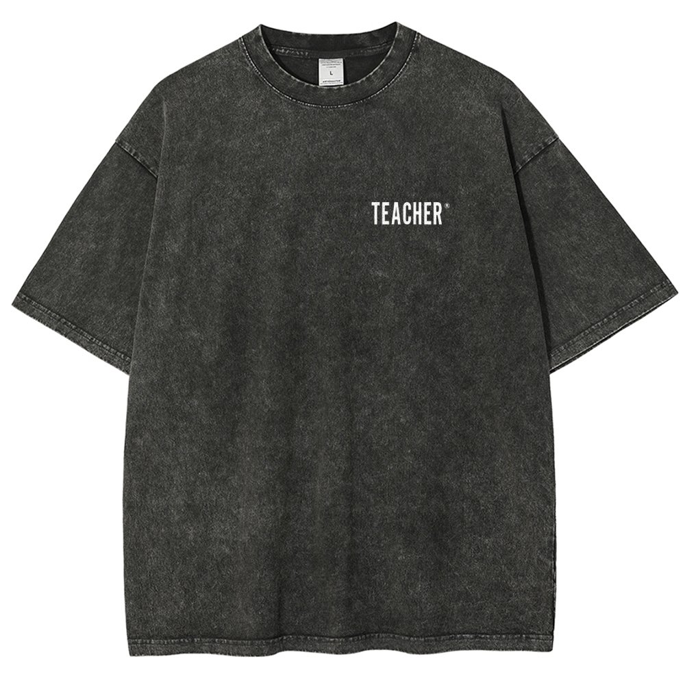 Teacher Unisex Fit Washed T-Shirt Customscool