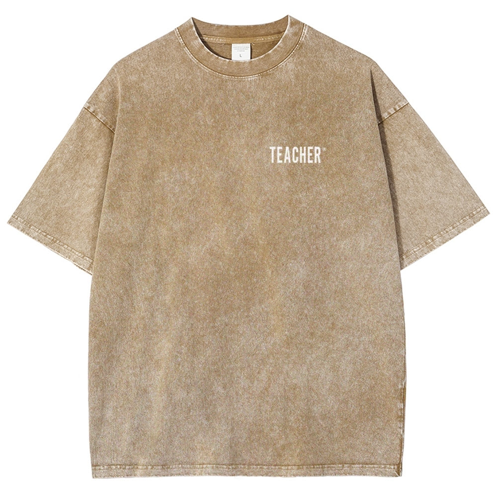 Teacher Unisex Fit Washed T-Shirt Customscool