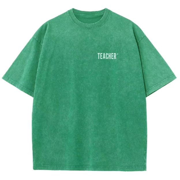 Teacher Unisex Fit Washed T-Shirt Customscool