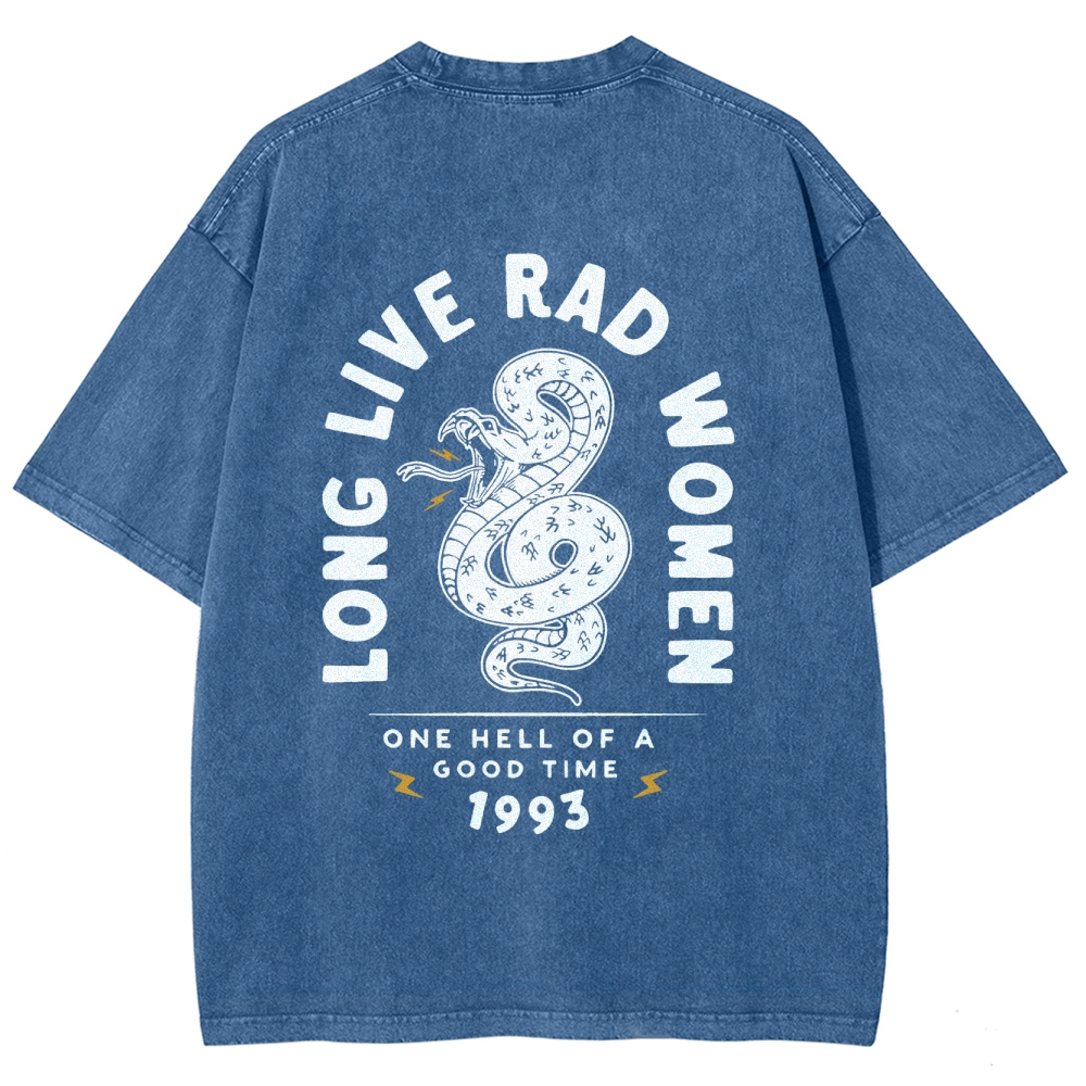 Long Live Rad Women Vintage Snowflake Washed T-Shirt