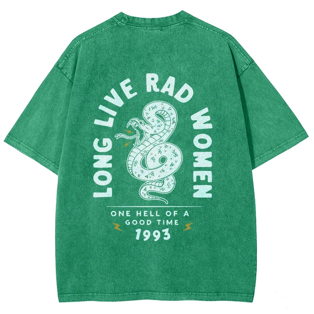 Long Live Rad Women Vintage Snowflake Washed T-Shirt