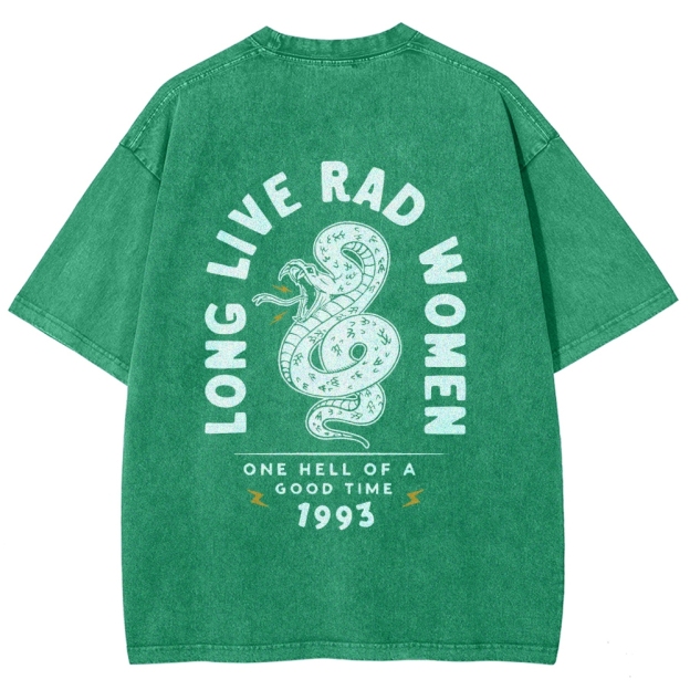 Long Live Rad Women Vintage Snowflake Washed T-Shirt