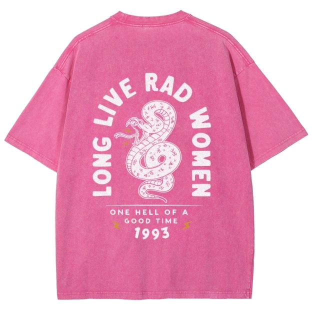 Long Live Rad Women Vintage Snowflake Washed T-Shirt