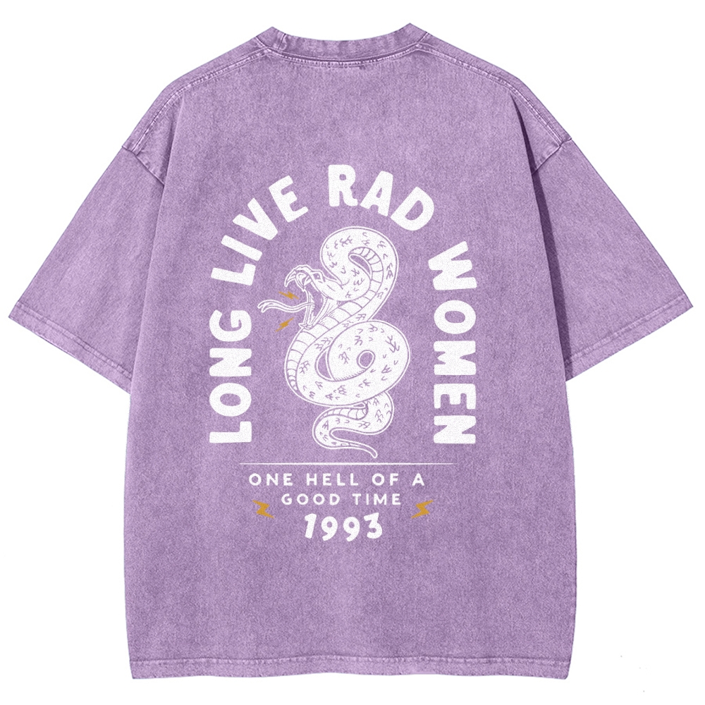 Long Live Rad Women Vintage Snowflake Washed T-Shirt