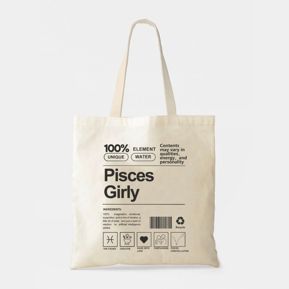 Pisces Girly Tote Bag