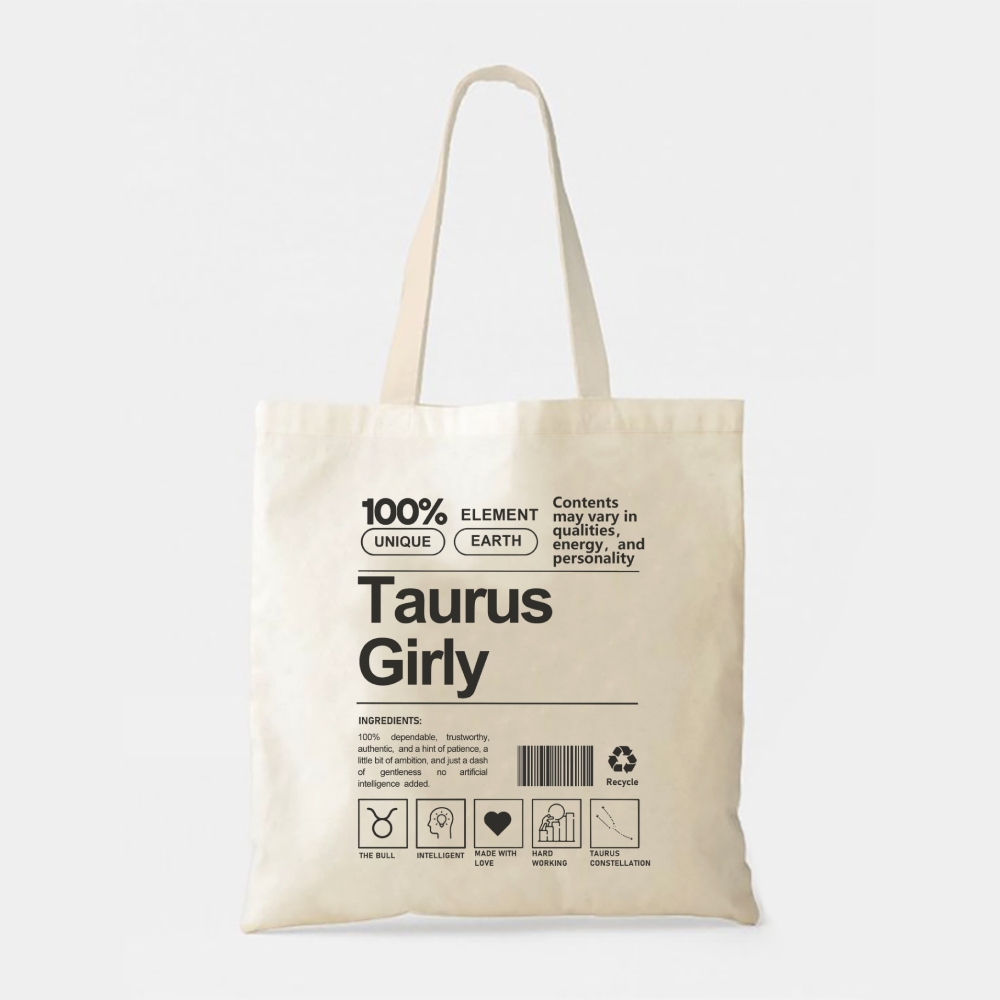 Taurus Girly Tote Bag