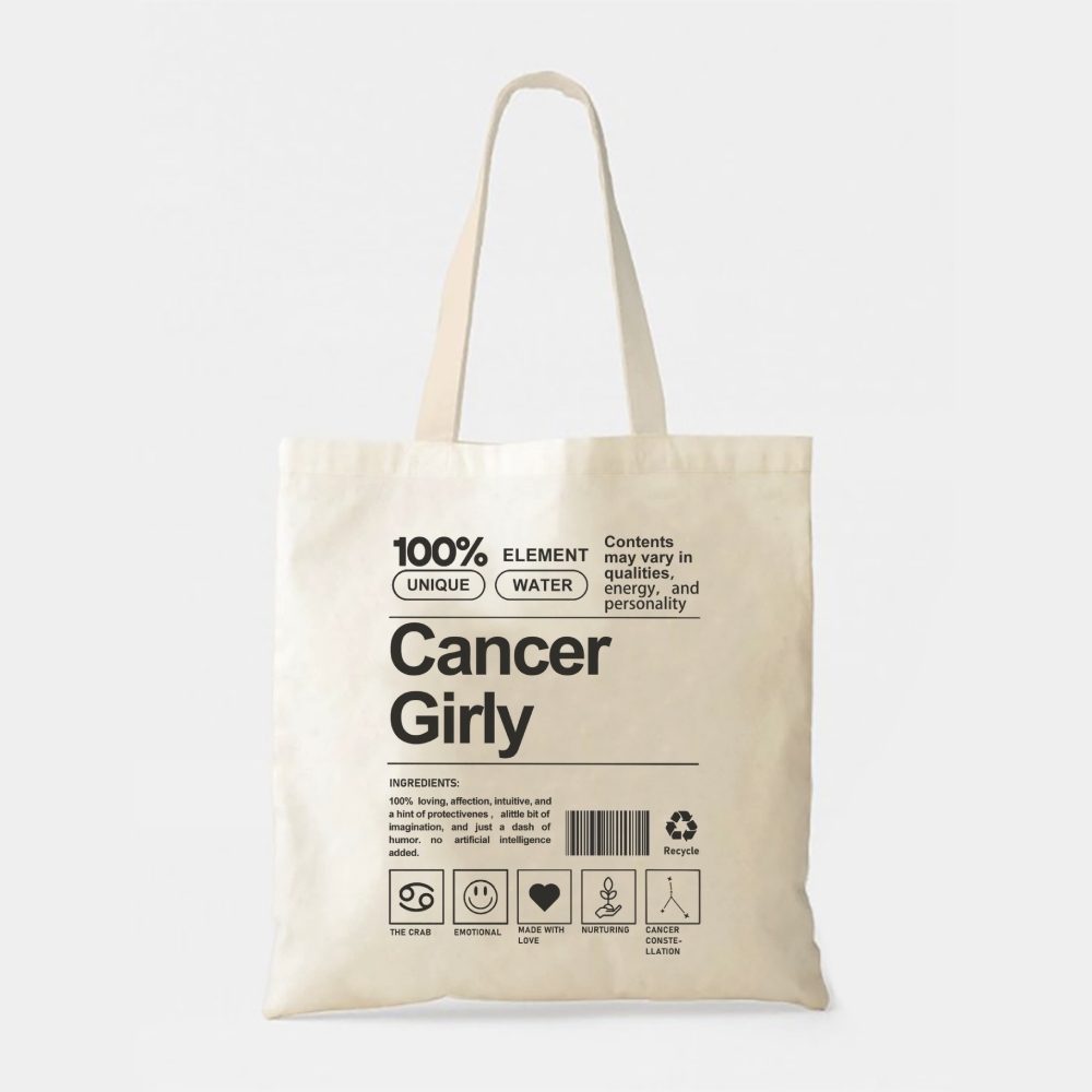 Cancer Girly Tote Bag