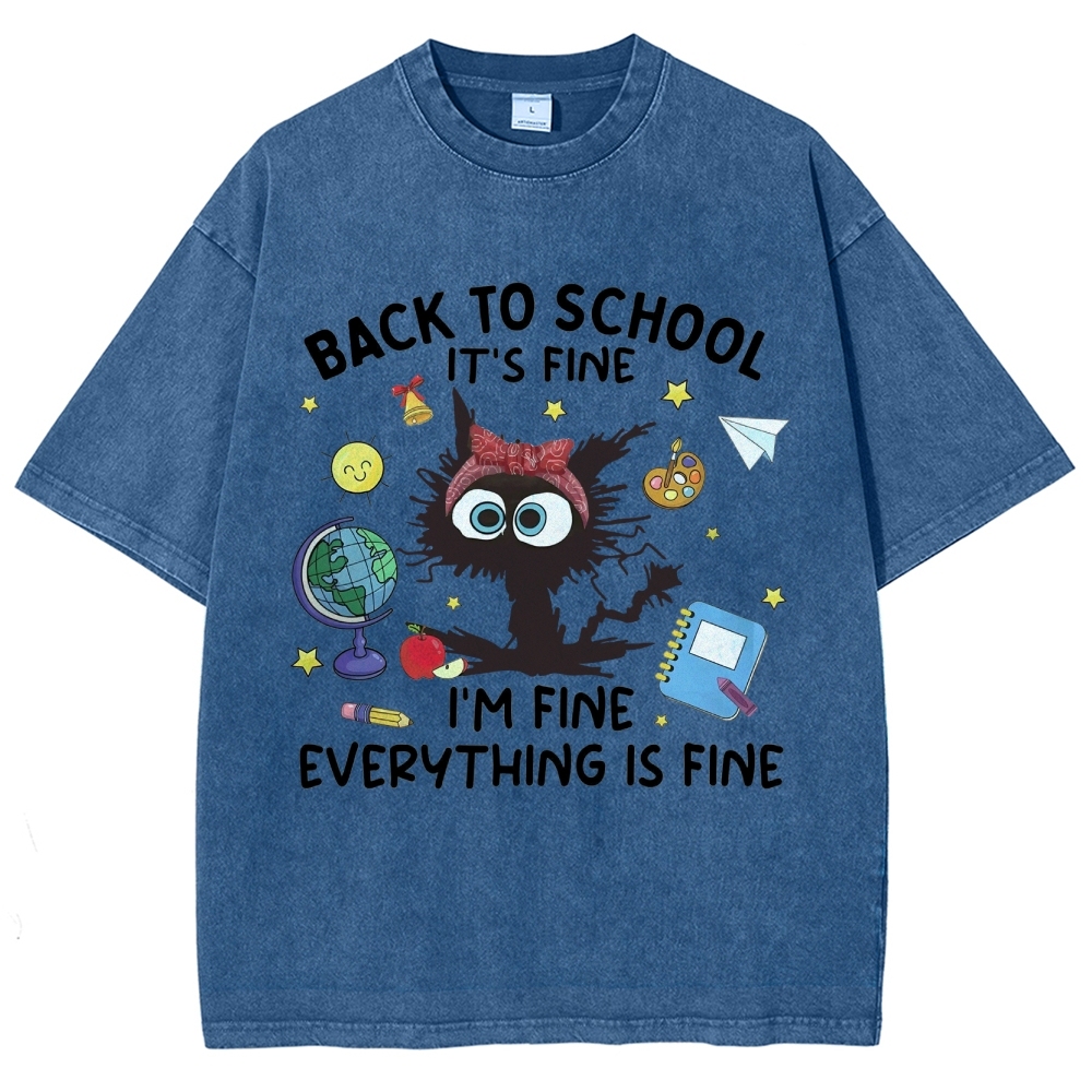 BACK TO SCHOOl Unisex Fit Washed T-Shirt Customscool