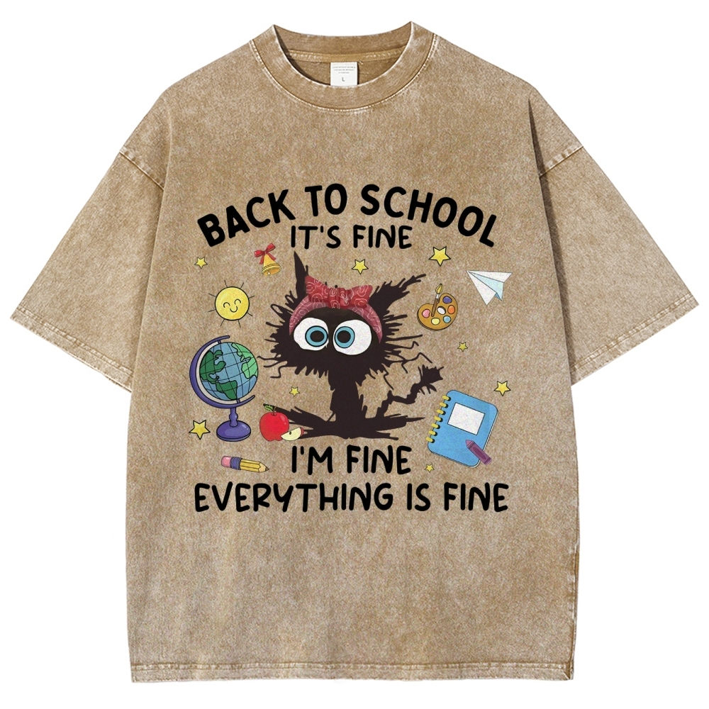 BACK TO SCHOOl Unisex Fit Washed T-Shirt Customscool